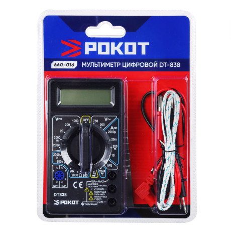 РОКОТ Мультиметр цифровой DT-838