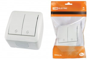 TDM Селигер перекл.(выкл прох) ОУ 2 кл. 10А IP44 бел. (10!) SQ1818-0012