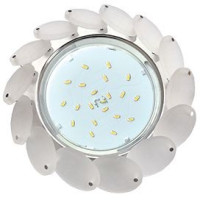 Ecola GX53 H4 5342 св-к Стекло Круг больш. хрусталики Матовый/Хром 56x125 FN53RVECB (10!)