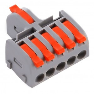 Smartbuy клемма разветв. СМК 222-421-5 с рычагом 1/5х4мм2, 32А (уп.50шт, цена за шт) SBE-cwcc-1-5