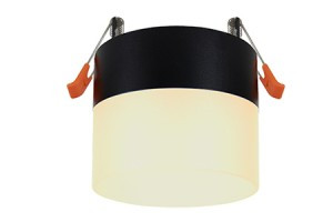 Ecola GX53 H4 5373 св-к встраив. СПОТ без обода Черный матовый 83x87 SR533BECB (10!)