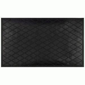 Коврик напольный грязесборный 60*35см Ромб, ПВХ, черный 108977 Рыжий кот