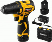 STEHER дрель-шуруповерт бесщеточная, 12В, 35Нм, 2 АКБ (2Ач), кейс, CDB-120-2