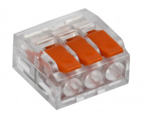 IEK GENERICA клемма с рычагом СМК 228-413 3х(0,2-4мм2), 32А (уп.100шт, цена за шт) UKZ60-413-100-G