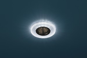 ЭРА DK LD1 BL св-к встр. MR16 GU5.3 220V круг, d100 мм голубая св/д подсветка 3W