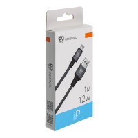 BY Кабель для зарядки Solid USB(A)-iP, 12W, 1 м, 2.4A, нейлон, мет. кон., графитовый