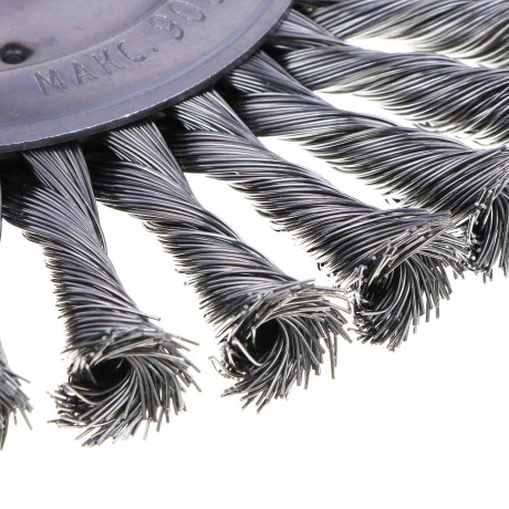 ЕРМАК PROFI Щетка дисковая для УШМ, плетеные пучки стальной проволоки 0,5мм, 175х22мм