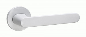 Ручка дверная компл.круг.основ. PUERTO Фрапе SLIM матовый супер белый INAL 545-06 slim MSW