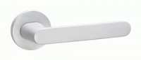 Ручка дверная компл.круг.основ. PUERTO Фрапе SLIM матовый супер белый INAL 545-06 slim MSW