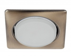 ЭРА св-к встр. под лампу GX53 квадр. 220V 13W бронза KL71/1 SB (аналог 646352) 3725