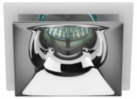 ЭРА MR16 GU5.3 KL102 WH/CH св-к встр. 82х82х51(врез. d73мм) белый хром алюм/пласт 3377