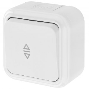 Bylectrica ПРАЛЕСКА АКВА выкл. 1 кл. ОУ перекр. IP54 белый, (А6/2 10-872)