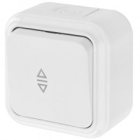 Bylectrica ПРАЛЕСКА АКВА выкл. 1 кл. ОУ перекр. IP54 белый, (А6/2 10-872)