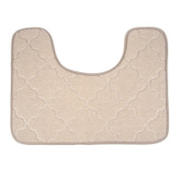 VETTA Коврик для туалета, вельвет, губка 0,8 см, полиэстер, 50х40 см, петли, бежевый