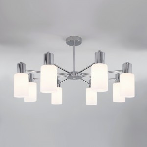 Eurosvet св-к потолоч. E14 8x60 Вт 720х720х385 металл белый/хром/глянц. белый Vegga 70160/8 a057110