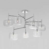 Eurosvet люстра 7x3W G4 760х760х500 мет прозр./хром Jar 70128/7 Умный дом a056925