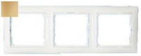 Lezard Мира рамка 3 мест. (б/вст, горизонт.) металлик золото (PC) 701-1300-148/701-1313-148