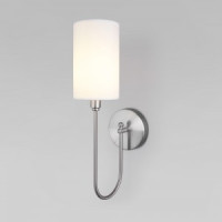 EUROSVET Бра 1x40W E14 113x220x460 никель/ткань белый 60164/1 Умный дом Abbey a065753