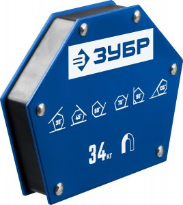 Угольник ЗУБР "ПРОФЕССИОНАЛ" магнитный для сварочных работ, до 34кг zu40055-34