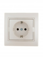 Lezard Мира роз. СУ 1 мест. 16А перламутр (земля, керамика, корпус PC) 701-3030-122