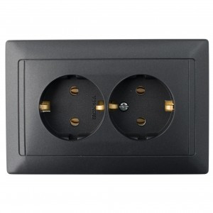 Bylectrica СТИЛЬ Роз. 2-местн. СУ земля черный графит, (РС16-313 черный графит)