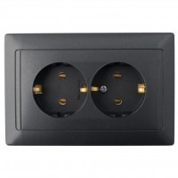 Bylectrica СТИЛЬ Роз. 2-местн. СУ земля черный графит, (РС16-313 черный графит)