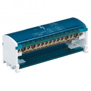 Stekker шина нулевая в корпусе на DIN-рейку 2х15 L+PEN (кросс-модуль) LD505-215 39682