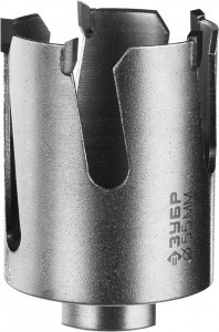 Коронка ЗУБР "ПРОФИ" "ПРОУНИВЕРСАЛ",твердоспл.резцы,бетон,керам,цв.мет,гипсокарт,пласт,дерево,d55мм