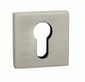 Накладка на цилиндр квадрат. РЕНЦ, никель супер матовый  INET 03 MSN