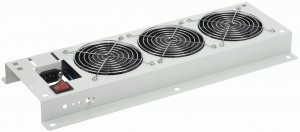 ITK Вентиляторная панель c выключателем 3 вентил. блока, разъем IEC320 C14 без шнура, серая