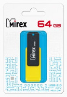 Флэш-диск USB 64 ГБ  Mirex CITY YELLOW 64GB (ecopack)