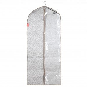 Чехол д/одежды 60*135*10см Увелич.глубина, нетканый материал, окошко ПВХ, ЛИСТЬЯ 75098 Master House