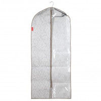 Чехол д/одежды 60*135*10см Увелич.глубина, нетканый материал, окошко ПВХ, ЛИСТЬЯ 75098 Master House