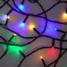 СНОУ БУМ Гирлянда эл. вьюн улич, 10м, 80LED, мульти, мерцание, ПВХ зеленый, коннект, 220В
