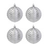 СНОУ БУМ Набор шаров 8 см, 4 шт, серебро, 26-143