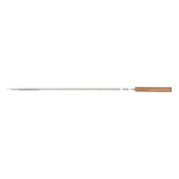 Шампур угловой, 750 x 12 x 2 мм, с цельной деревянной рукояткой, нержавеющая сталь, Camping Palisad