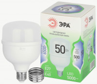 ЭРА GREEN LINE лампа св/д высокомощн. E27/Е40 50W(5000lm) 6500K 6K 105x175 67036