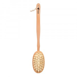 Щетка деревянная, двусторонняя с импульсным массажером, 42см, 40049 Банные штучки