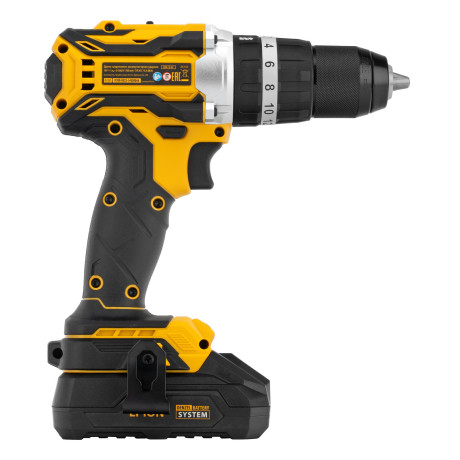 Дрель-шуруповерт аккумуляторная ударная бесщет CIDB-18-02, Li-Ion, 18 В Denzel