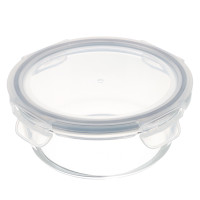 VETTA Контейнер для продуктов на защелках 600мл круглый, жаропрочное стекло