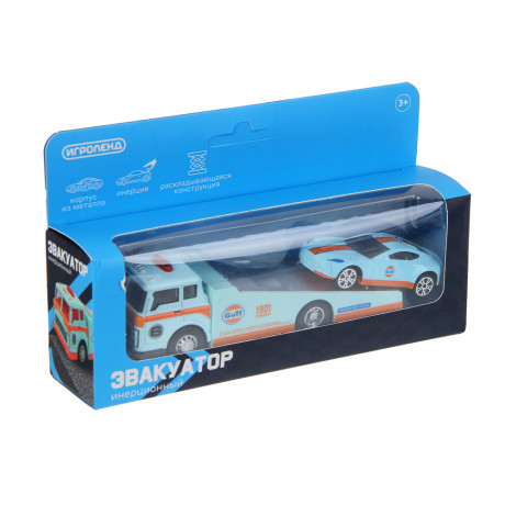 ИГРОЛЕНД Машина "Эвакуатор", инерция, 1 машинка, металл, пластик, 22,25х16 см, 3 дизайна