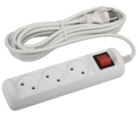 Удлинитель ПВС 2*0,75 2м б/з+выкл