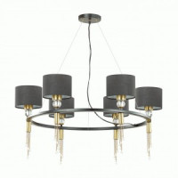 LUMION 4516/6 NEOCLASSI LN21 116 античная латунь. черн. люстра E27 6x60W 220V 1000x750 SANTIAGO