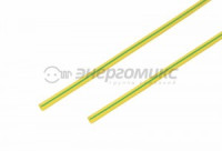 REXANT термоусадка трубка ТУТ 3/1.5 мм 1м  желто-зеленая, цена за шт (50!), 20-3007