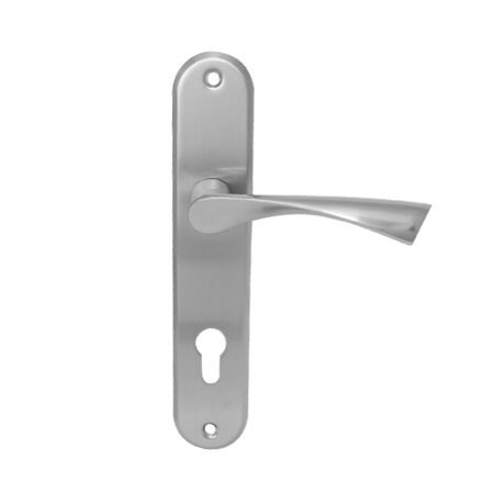 Ручки на планке Apecs HP-85.0923-AL-S (сатин, под цилиндр, межос-85мм)  \24