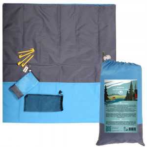 Коврик для пикника и пляжа 210х200см полиэстер/пластик/металл DA84-172 Мультидом