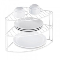 Полка-подставка трехуровневая W4165 кухонная, угловая, 26*26*23см, 100202 Mallony