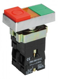 Кнопка управления LAY5-BW8465 "I-O" сдвоенная с подсветкой IEK