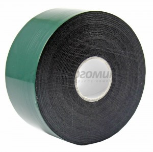 Двусторонний скотч, зеленого цвета на черной основе, 40мм, 5метров  REXANT, 09-6140