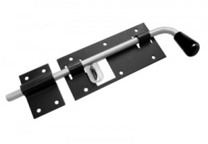 Засов Домарт гаражный с проушиной 400 мм мод.2 черный5)